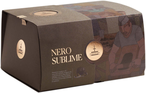 Panettone Nero Sublime Fiasconaro avec crème au chocolat sicilien 1 kg